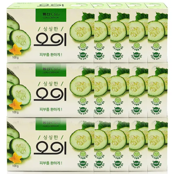 동산씨앤지 오이 비누, 100g, 15개