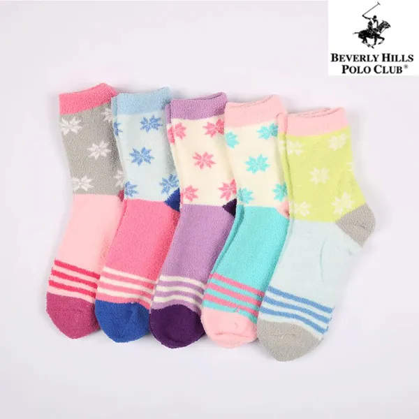 버버리힐즈폴로클럽 여성수면양말세트 고급브랜드 여자숙녀 수면닥텔보온방한두꺼운털따듯한중목 겨울