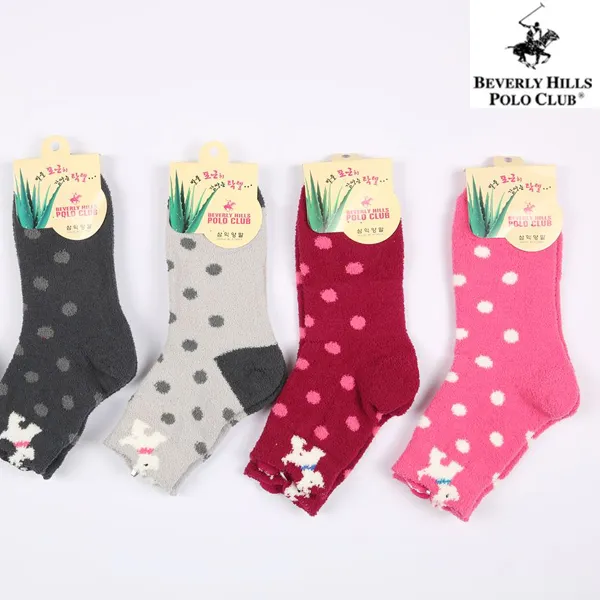 버버리힐즈폴로클럽 여성수면양말세트 고급브랜드 여자숙녀 수면닥텔보온방한두꺼운털따듯한중목 겨울