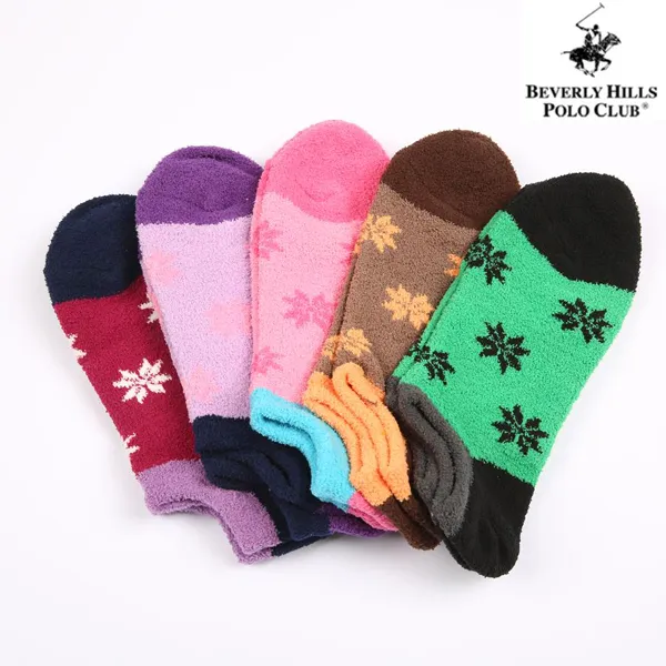버버리힐즈폴로클럽 여성수면양말세트 고급브랜드 여자숙녀 수면닥텔보온방한두꺼운털따듯한 덧신스니