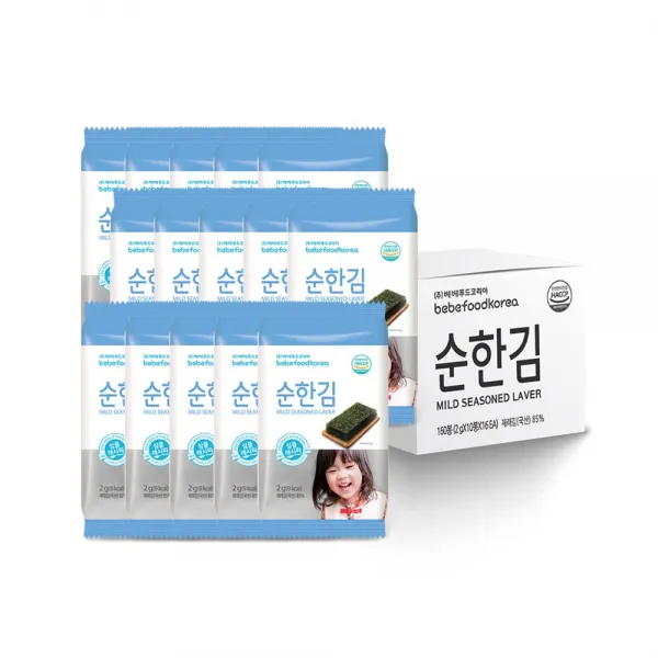 베베푸드 순한 김 1box 2gx160봉 Haccp인증 유아김