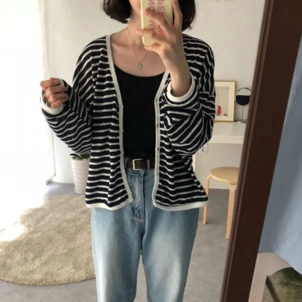 Hr 여성 카디건 가디건 자켓 야상 빅사이즈 바람막이 점퍼 40 Ap88dir