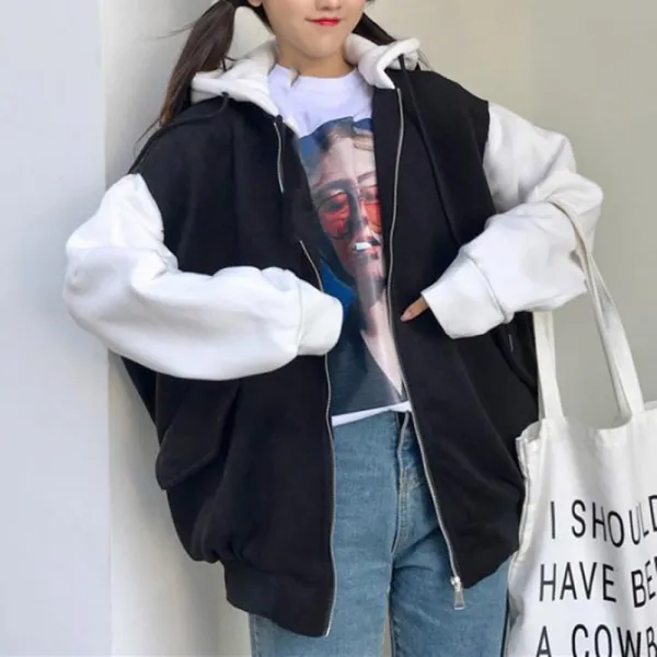 Hr 여성 후드집업 점퍼 바람막이 야상 빅사이즈 후드 20 Jhwq4j