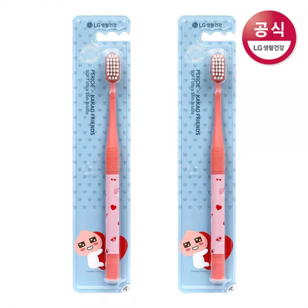 카카오프렌즈 러브어피치 칫솔 2개