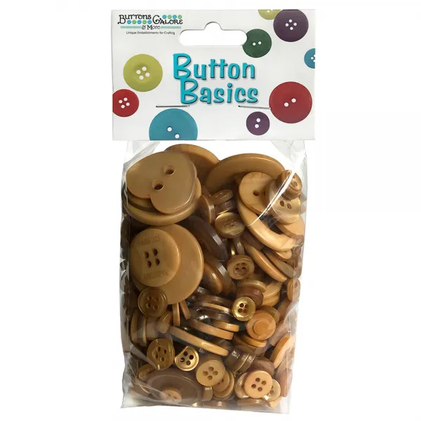 버튼갤로어 베이직 컬러풀 크래프트 버튼 단추 155.9g Butterscotch 1개