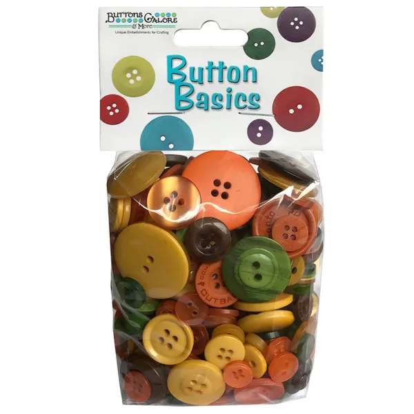 버튼갤로어 베이직 컬러풀 크래프트 버튼 단추 155.9g Fall Festival 1개