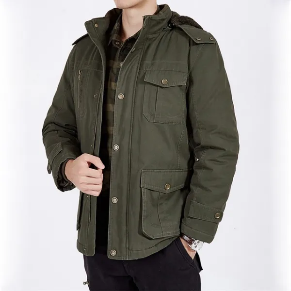 남자야상점퍼 Afs 아메리카 필드 밀리터리 후드 겨울 남성 면화 따뜻한 코튼 야상점퍼