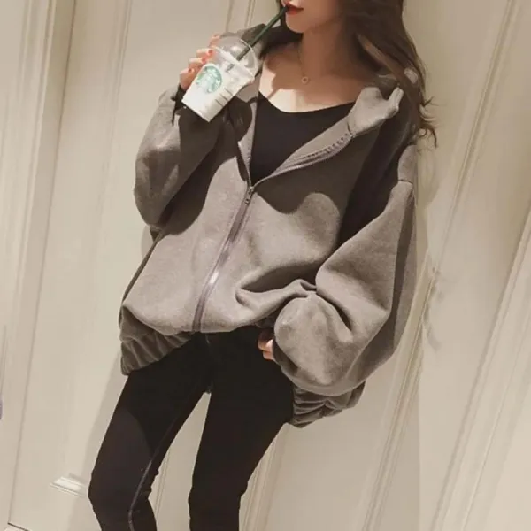 HR 여성 후드집업 점퍼 바람막이 야상 빅사이즈 후드 8 Kiw9b9