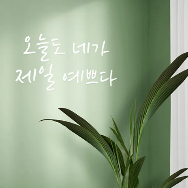 더굿데이 홈데코 감성글 4종 데코 글자컷팅 스티커, 1_오늘도 네가 제일 예쁘다(화이트)