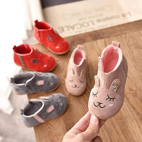 유블리 아동겨울 신발 어그부츠 토끼 털 부츠 여아 겨울부츠 큐빗