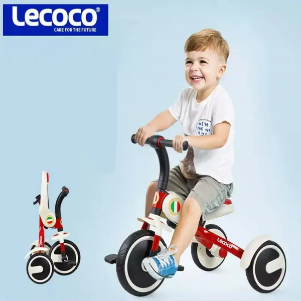 르코코 벡 접이식 유아 폴딩 세발자전거 lecoco nino, 레드