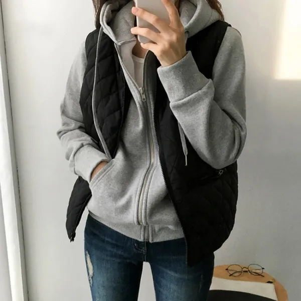 [스텔라] 여성양털후리스조끼 조끼베스트 데일리캐주얼조끼 신상겨울조끼빅사이즈J11