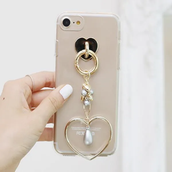 Try 갤럭시j3 2017 J330 케이스 하트시그널 투명젤리