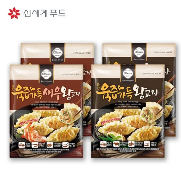 올반 (특가)육즙가득 왕교자 315gx2봉+ 새우왕교자 315gx2봉, 315g, 4봉