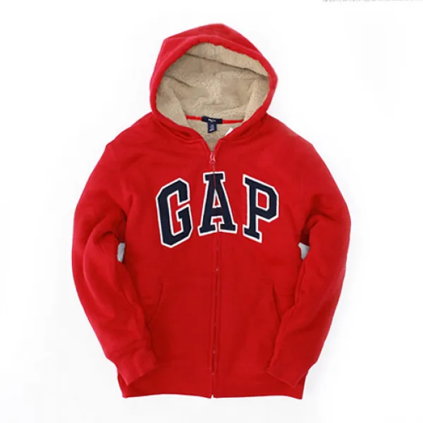 Gap 갭 보이즈 털 기모 후드집업 레드 남녀공용