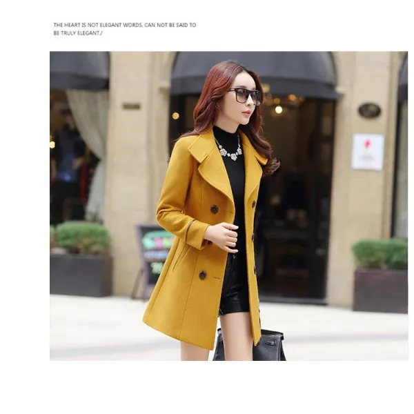 Gb1004 여성 겨울 모직 코트 명품 양모 빅사이즈 정장 하객 오피스룩 Pz001