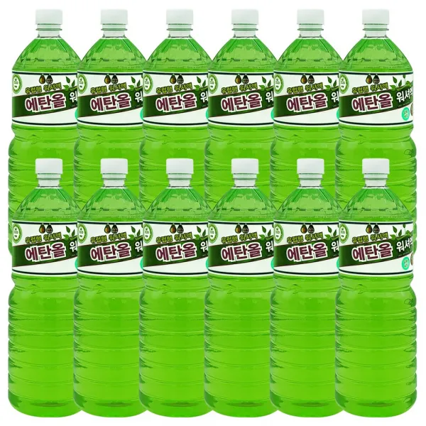 탑크린 에탄올 자동차 워셔액 1.8Lx12개 사계절 친환경, 1.8L, 12개