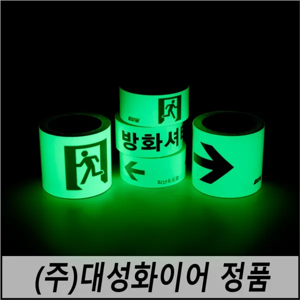 DSFire 축광유도선 테이프 피난유도 통로 방화셔터 내려오는곳, 1롤