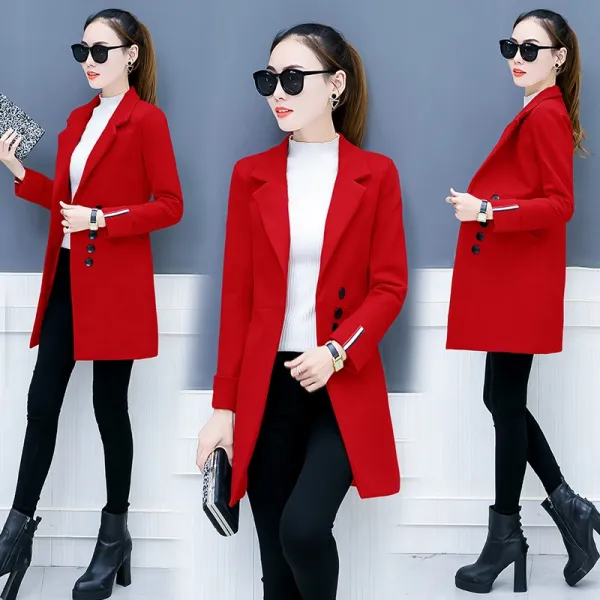 이지트랜드 여성 모직 코트 아우터 Bb23