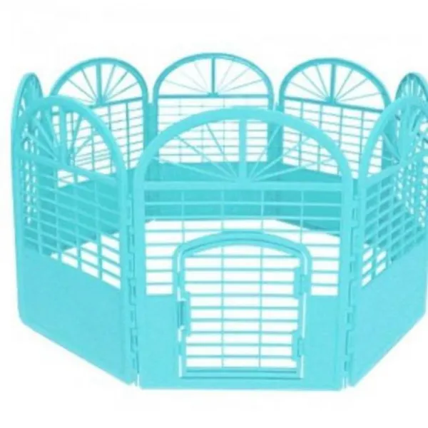 180914gom_aau_6533415 8각플라스틱 운동장 스카이블루 애완용품 강아지울타리 강아지집 고양이울타리 애견울타리 애견펜스