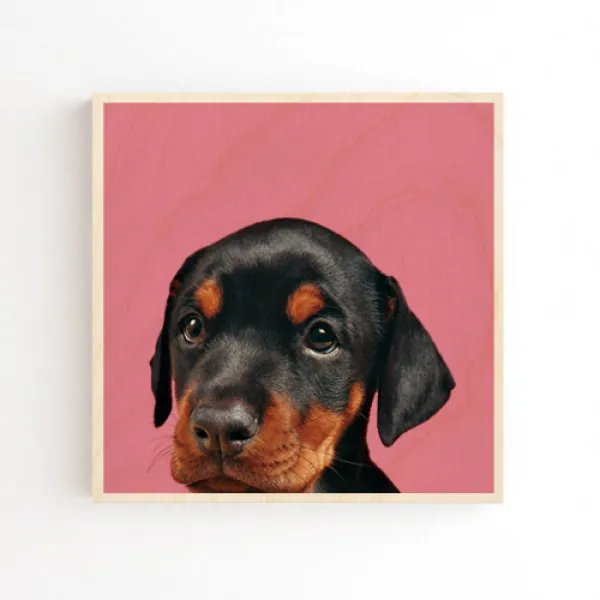 모두의팩토리 강아지 나무액자 애견얼굴액자(주문제작도 가능), 강아지액자(bgO) TYPE 02