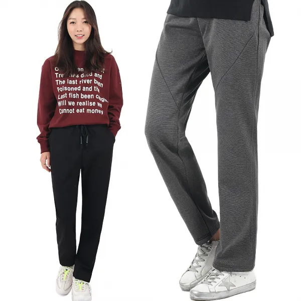 Ventiv 벤티브 여자 기모 +5 슬림일자 M~4xl 빅사이즈 분또 밴딩 팬츠