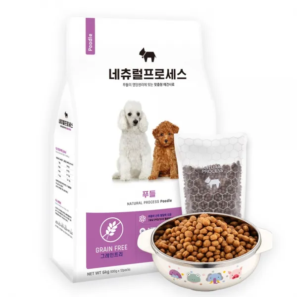 네츄럴프로세스 그레인프리 푸들 애견사료, 6kg, 1개