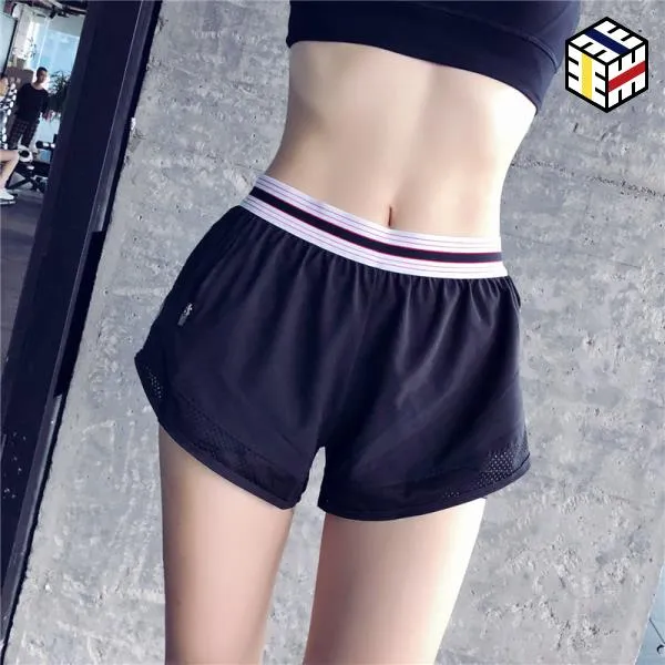 요가 팬츠 숏 여성 안티 비운 지퍼 스트레치 Xihansugan 전문 통