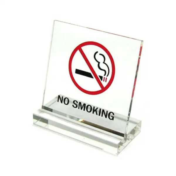 No Smoking(80x80mm)금연석(영문)/테이블안내판/금연표시/금연표지/음식점회사가게사무실공장알림판