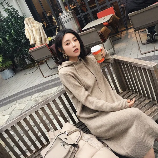 쟈스민 도톰한 고퀄리티 후드 원피스