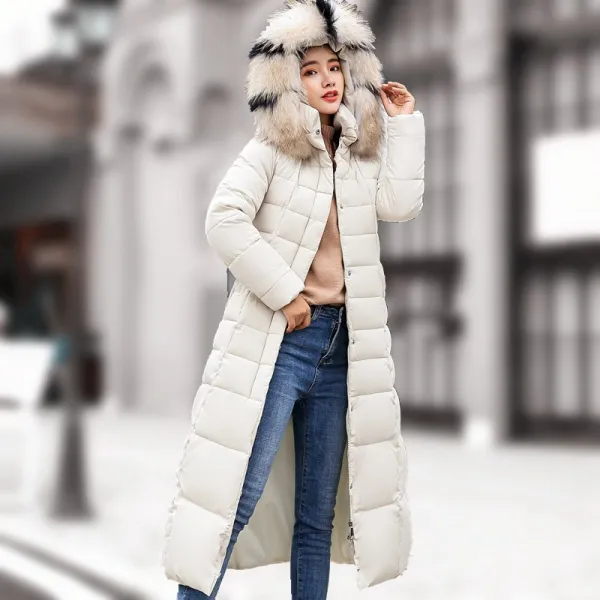 여성 사파리 야상 파카 클래식 점퍼 슬림핏 롱패딩 빅사이즈 캐주얼