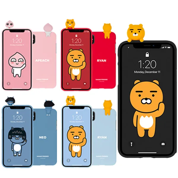 갤럭시s8 G950 S8 귀여운 카카오프렌즈 피규어 빼꼼 어부바 소프트 휴대폰 케이스