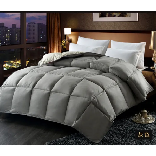 Cs Mall 5성급 프리미엄 양면 구스 다운 차렵 이불 거위털 담요 홈 데코 Hb60 그레이+ 옐로우