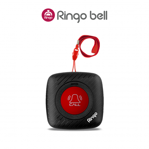  링고벨 가정환자 호출벨 노인돌봄 고령자 가정용 위급호출기 Gst 200n 흑적색 가정용호출벨 목걸이형 위급호출기 도움벨 단품