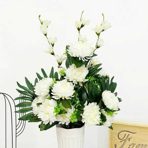 21세기트랜드 성묘용 조화 모음 국화화환 흰색