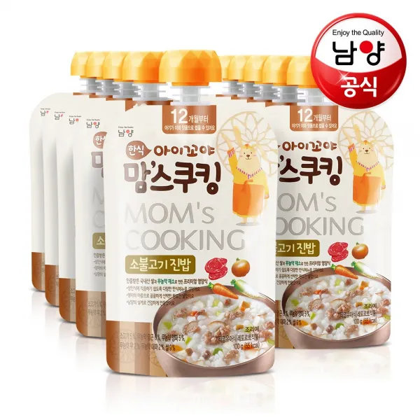 남양 아이꼬야 맘스쿠킹 이유식 100gx10개 10개 소불고기진밥