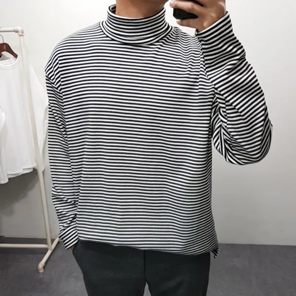 굿스옷장 남성용 스트라이프 박스 폴라