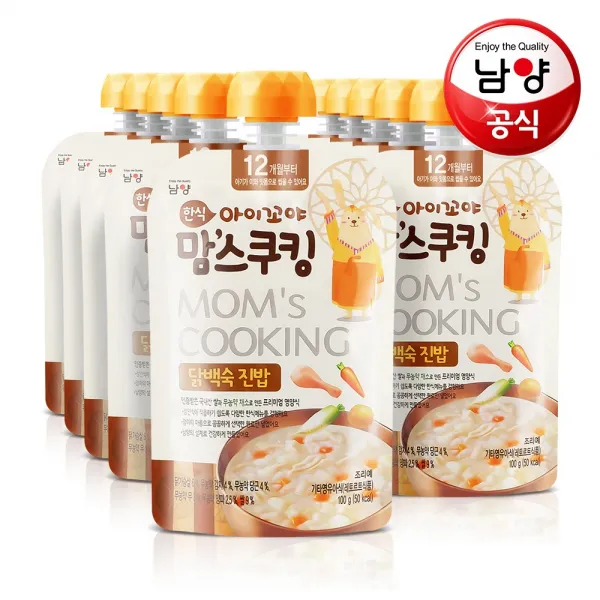 남양 아이꼬야 맘스쿠킹 이유식 100gx10개 10개 닭백숙진밥