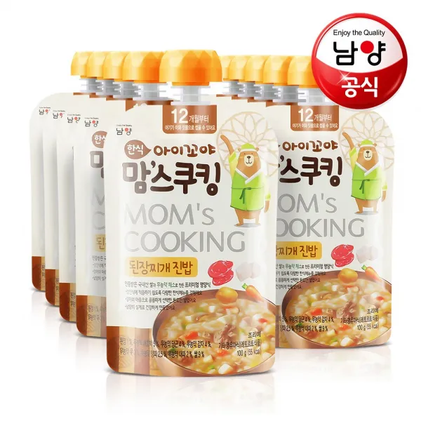 남양 아이꼬야 맘스쿠킹 이유식 100gx10개 10개 된장찌개진밥