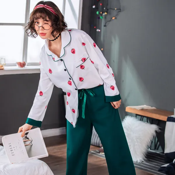 넷투넷코리아 여성 면 수면 잠옷 상하의 세트 투피스 홈웨어 실내복