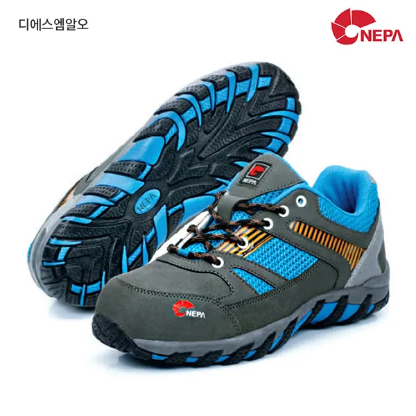 네파 가죽제 안전화 GT-204 블루/보통 작업용 단화, 265