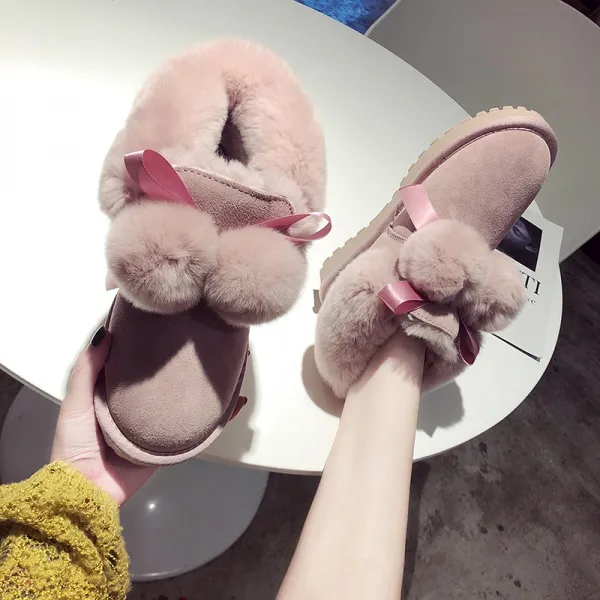 [옴니아] 여성어그부츠 방한화 털부츠 숏부츠 겨울가죽부츠 따듯한털부츠데일리신상Y19