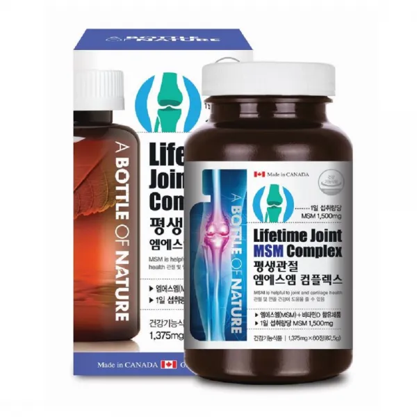 어바틀 평생관절 MSM 콤플렉스 상여연골 녹색잎홍합 비타민D 관절건강 무릎건강, 1375mg, 60정