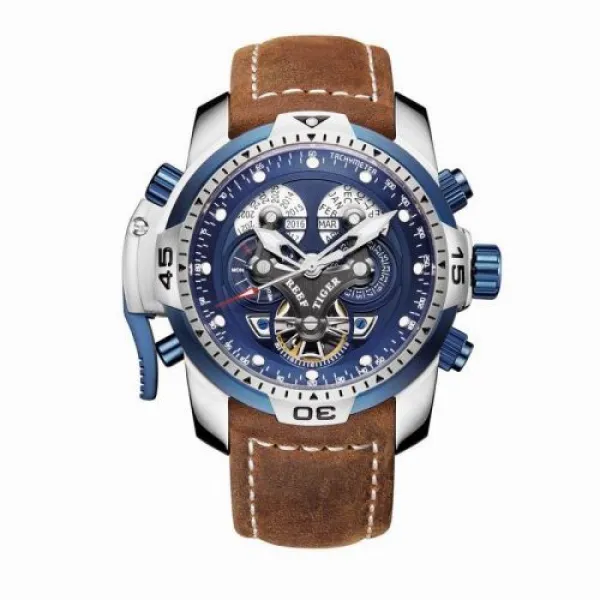 [해외] REEF TIGERRT SPORT WATCH WITH PERPETUAL CALENDAR DATE DAY STEEL