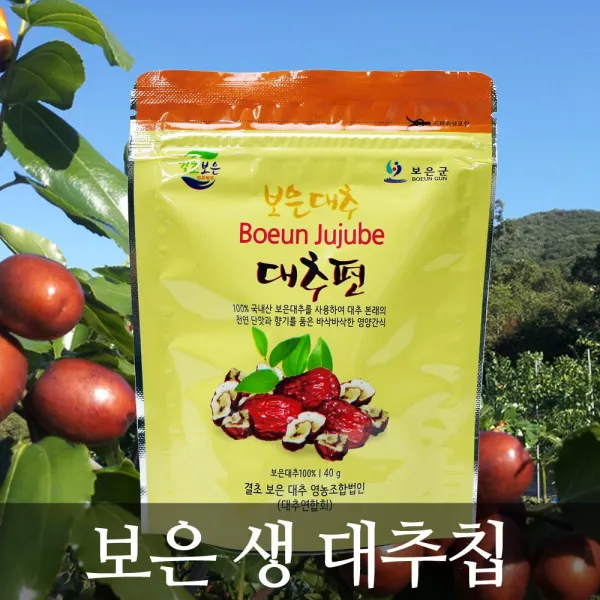 보은황토 생대추 생대추칩 40g, 1봉