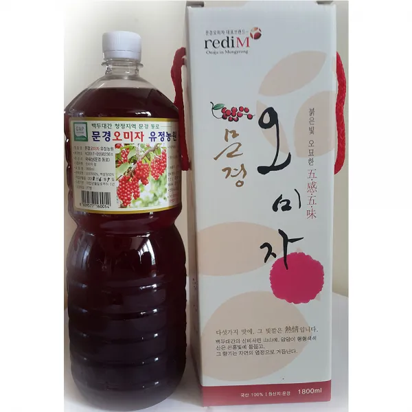 문경오미자 유정농원 오미자청 원액, 1박스, 1800ml