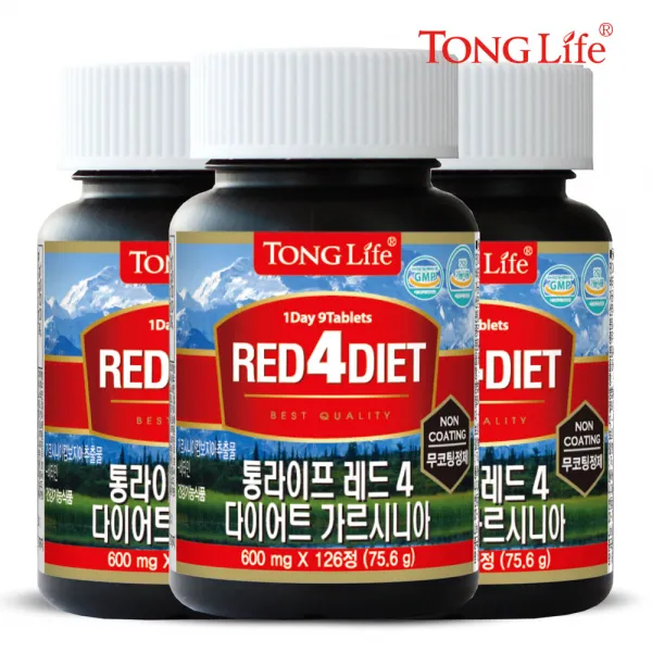 Tong Life 통라이프 레드4다이어트 가르시니아 탄수화물_체지방감소에도움 유기농야채과일함유 1병 1병