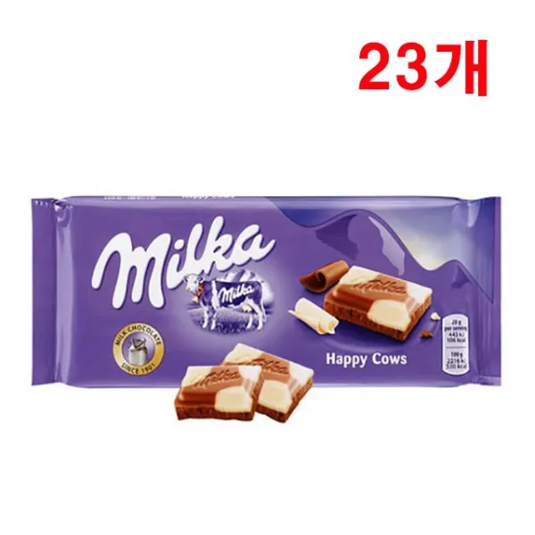 독일 해피카우 밀크 밀카 초콜릿 100g 23개, 1, 단일상품