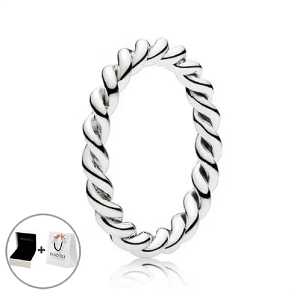 판도라 190602+케이스 Intertwined Twist Stackable 반지