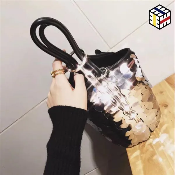 미니 백 스팽글 스몰 뚜쟁이 2018 봄 패키지를 신상품 반짝이 가방 버